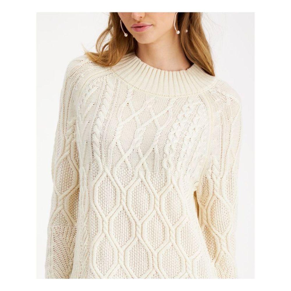 SUN+ MOON Womens Ivory Long Sleeve Dress Juniors M